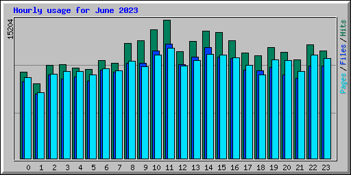 Hourly usage for June 2023